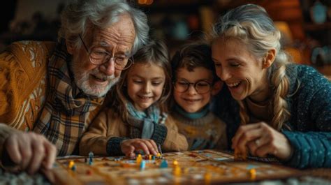 Premium Photo | Multigenerational family playing a board game together