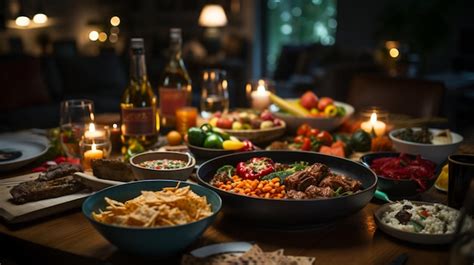 Premium Photo | A Family Game Night Filled With Laughter Snacks Background