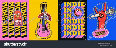 Live Indie Music Show Rock Music Stock Vector (Royalty Free) 2238619775 ...