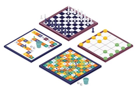Free Vector | Diverse collection of board games