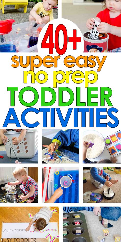 SUPER EASY TODDLER ACTIVITIES: You've got to see this list of quick and ...