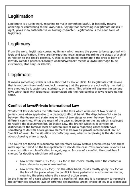 Unit 8 - May be useful for you! - Legitimation Legitimate is a Latin ...
