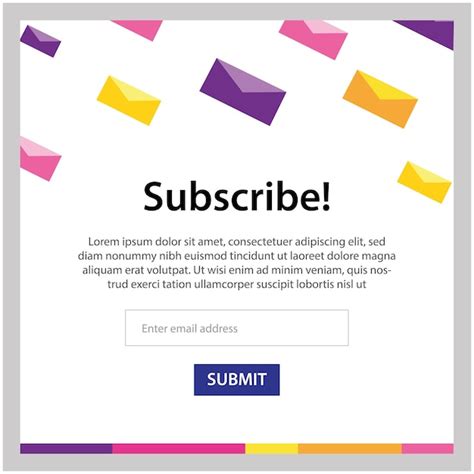 Premium Vector | Subscribe to our newsletter web banner template Email ...