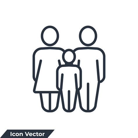 family icon logo vector illustration. Parents symbol template for ...