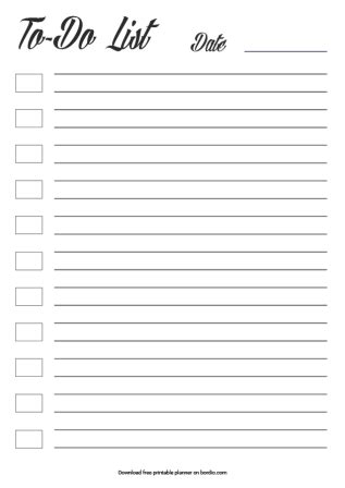 10 Printable To-Do List Templates - Download For Free in PDF