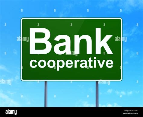 Money concept: Bank Cooperative on road sign background Stock Photo - Alamy