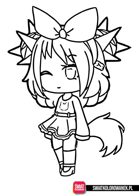 Kolorowanki Gacha Life - ŚwiatKolorowanek.pl
