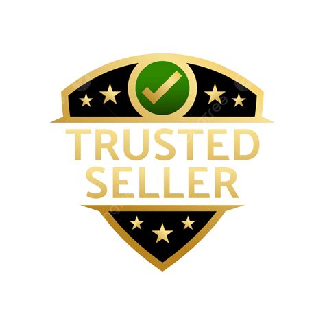 Trusted Seller Shield With Checkmark And Star Vector, Trusted, Seller ...