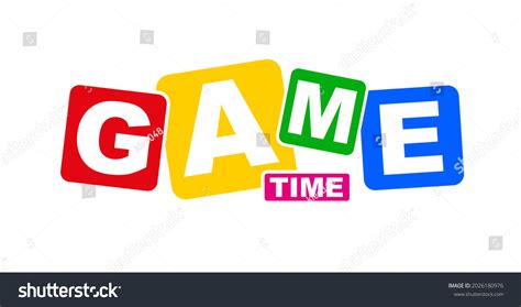 Game Time Sign On White Background Stock Vector (Royalty Free ...