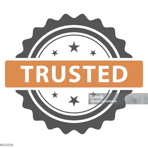 Trusted Stamp Seal Vector Badge Icon Template Illustration Isolated On ...