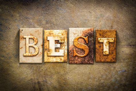 BEST这个词是用古老的皮革背景上生锈的金属纸高清图片下载-正版图片504882250-摄图网
