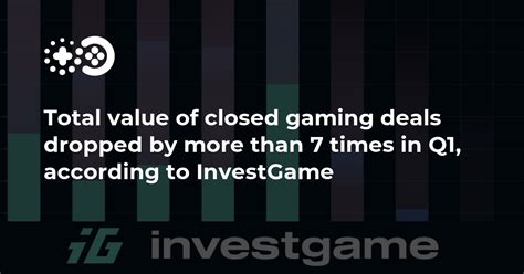 Total value of closed gaming deals dropped by more than 7 times in Q1 ...