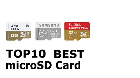 Top 10 Best microSD Card - YouTube
