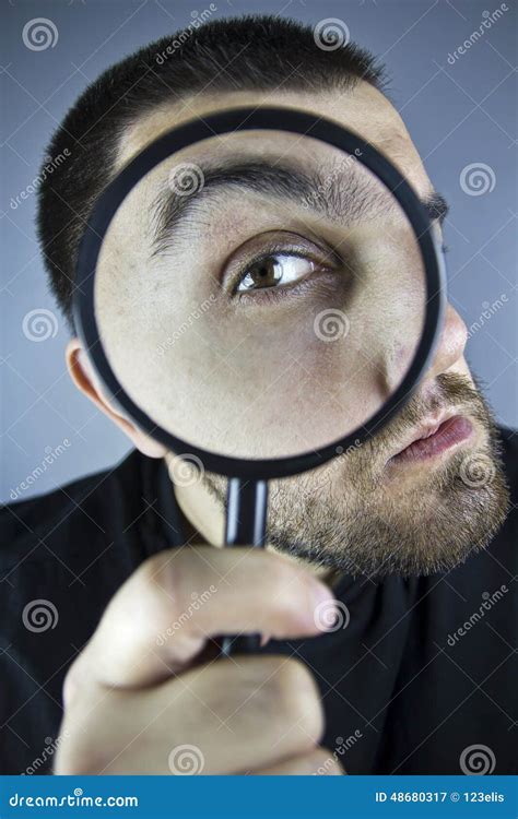 Searching Man stock image. Image of astonishment, young - 48680317