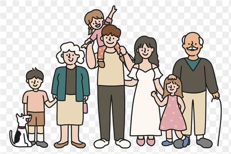 Big family png sticker, relatives transparent background | free image ...