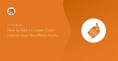 How to Add a Coupon Code Field to Your WordPress Forms