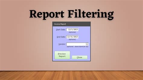 How to Filter Reports in Microsoft Access