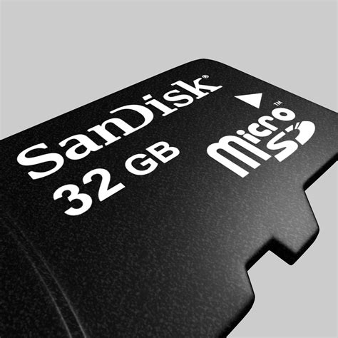 MicroSD 단순 하이 폴리 3D 모델 $5 - .ma .obj - Free3D