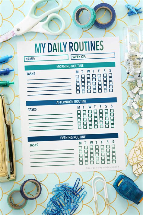 Free Printable Daily Routine Chart | Free Organizing Printables