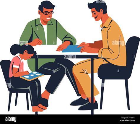 Family playing board game together Stock Vector Image &amp; Art - Alamy