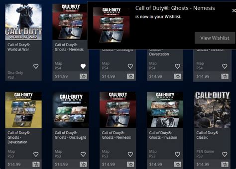 PlayStation Store Wishlist Option Added Today