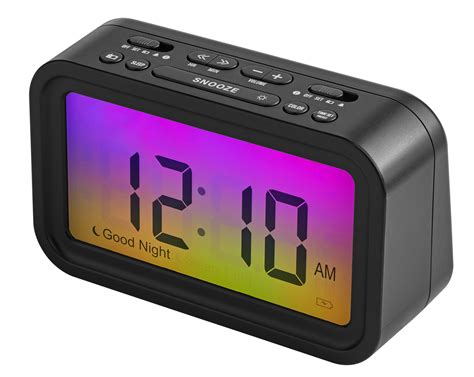 onn. Digital Alarm Clock with Ombre Color Changing Display - Walmart.com