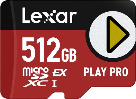 Amazon.co.jp: Lexar 512GB Play PRO microSD Express Card UHS-I C10 U3 ...