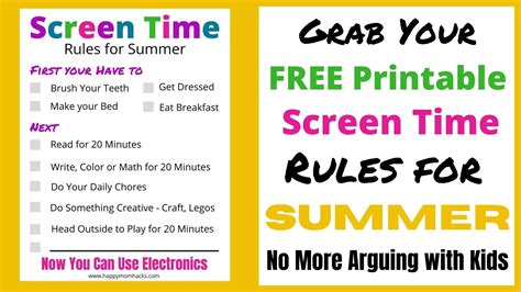 Screen Time Rules for Kids | Happy Mom Hacks