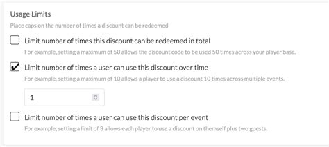 Popular discount types | OpenSports