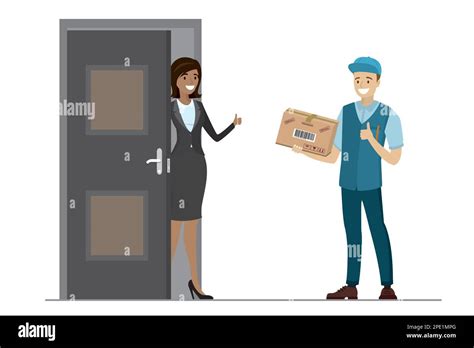 Happy woman client order Cut Out Stock Images & Pictures - Alamy