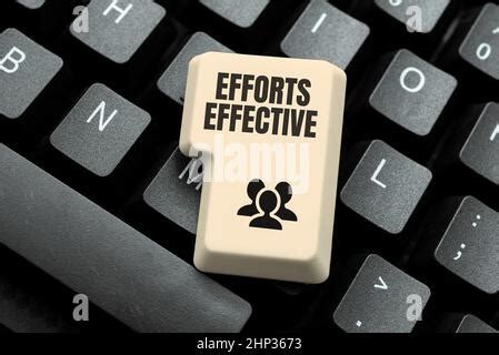 Text showing inspiration Efforts Effective. Concept meaning Produces ...