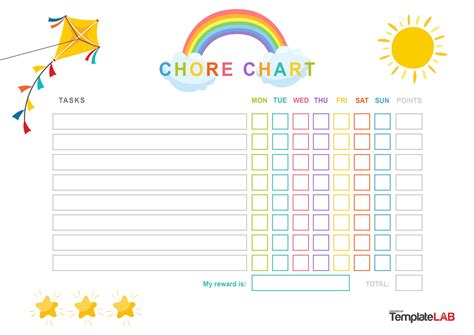 23 FREE Chore Chart Templates for Kids ᐅ TemplateLab