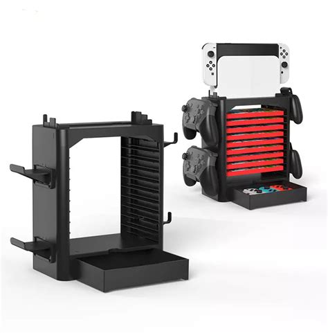 JYS MULTIFUNCTIONAL GAME STORAGE TOWER FOR NINTENDO SWITCH - Black