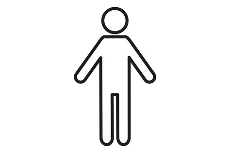 Human Figure Line Icon. Person Symbol. B Graphic by vectortatu ...