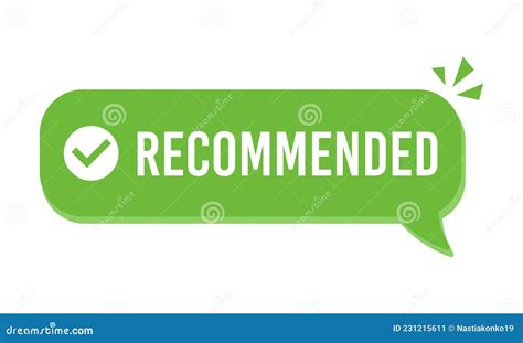 Recommended Icon Vector, Green Recommendation Label with Check Mark ...
