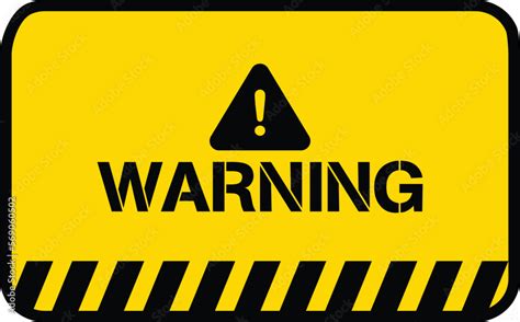 Warning. Warning yellow sign. Danger signs and warning signs. Danger ...