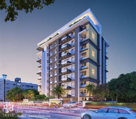 Whole New Light with Night 3D Renderings | Building concept ...