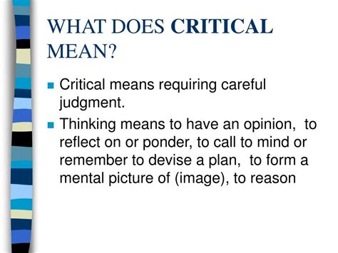PPT - CRITICAL THINKING PowerPoint Presentation, free download - ID:1129751
