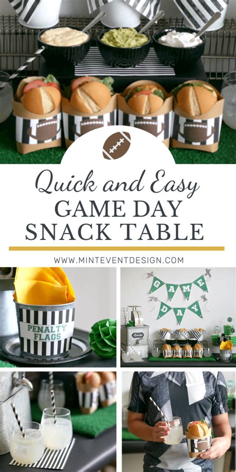Quick &amp; Easy Game Day Snack Table — Mint Events | Event Planning and ...