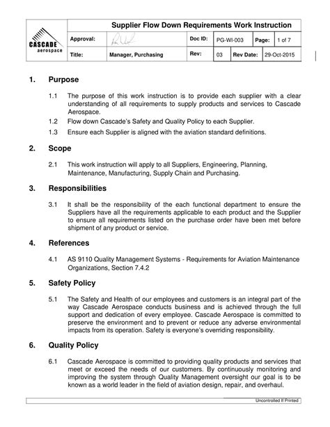 Free Printable Work Instruction Templates [PDF, Word, Excel]