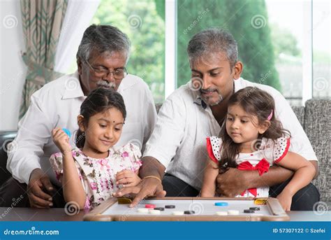Multi Generations Family Playing Games Stock Photo - Image of indoor ...