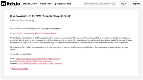Indie Game Marketplace Itch.io Follows Steam Down NSFW Game Ban ...
