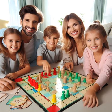 Premium AI Image | Happy family playing board games at home