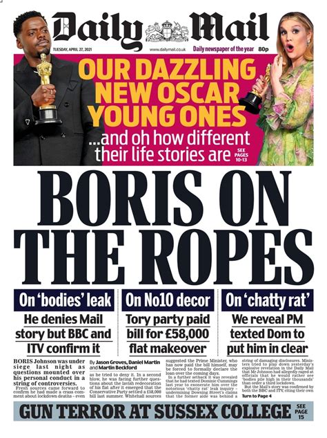 Newspaper front pages from around the world, Tuesday 27 April 2021