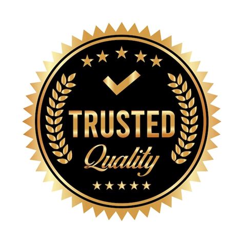 Premium Vector | Trusted company badges and trusted quality logo icon ...