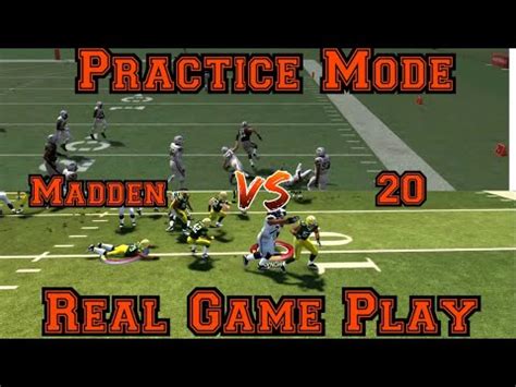 Practice mode VS Regular game play Madden 20 - YouTube