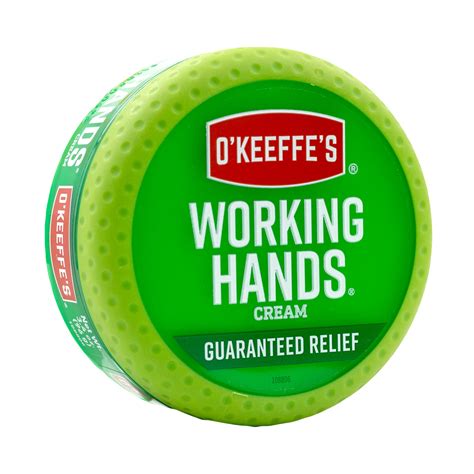 O'Keeffe's Working Hands Hand Cream, 3.4 Ounce Jar, Orange/Green ...