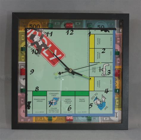 Monopoly Wall Clock Wall Clock Game Pieces Board Game - Etsy | Game ...
