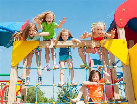 Happy children playing outdoors — Stock Photo © Katkov #46879651