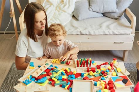 Creative Learning Game. Playful Parent-child Interaction Stock Image ...